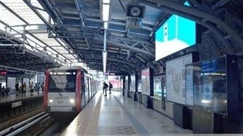 Big Tree digital screens at a rail station platform