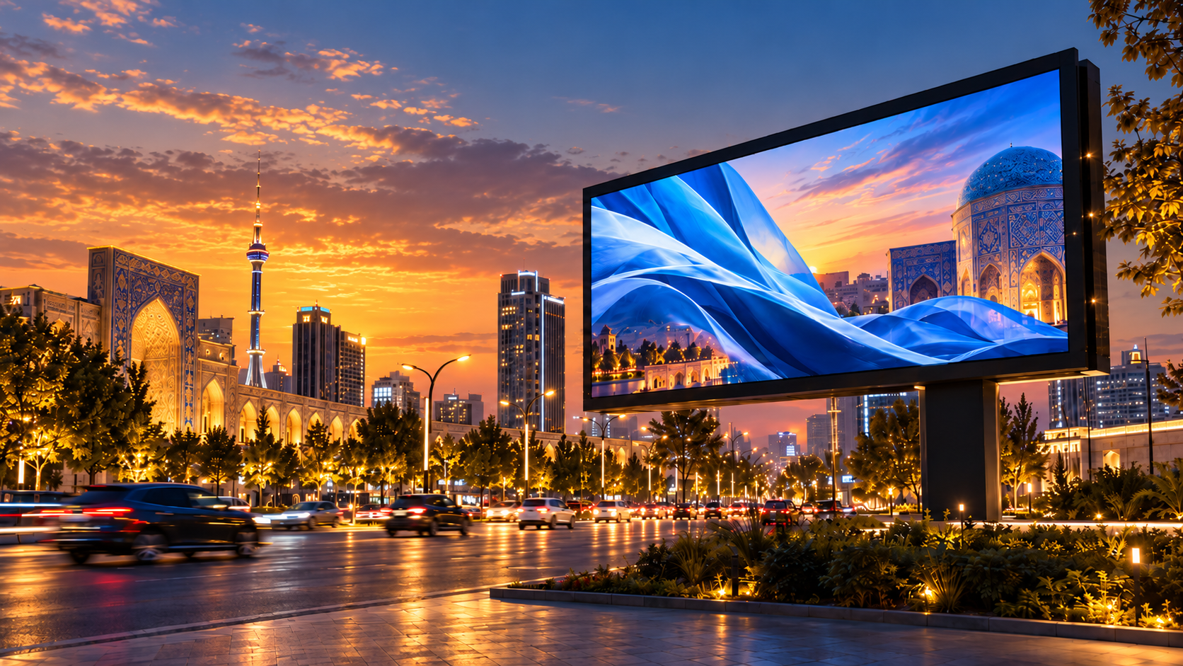 Pixel Media digital outdoor screen in Uzbekistan